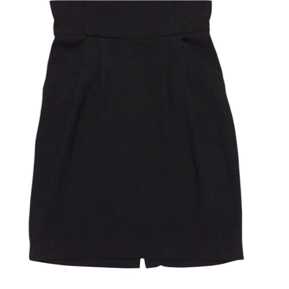 Loft Cowl Neck Exposed Zipper Black Midi Dress 2 - Picture 4 of 9